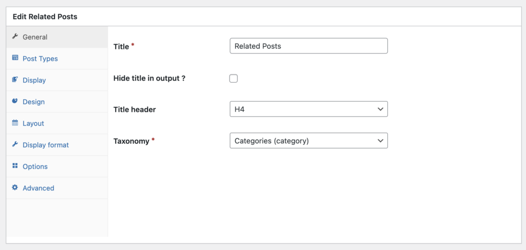 Editing Related Posts