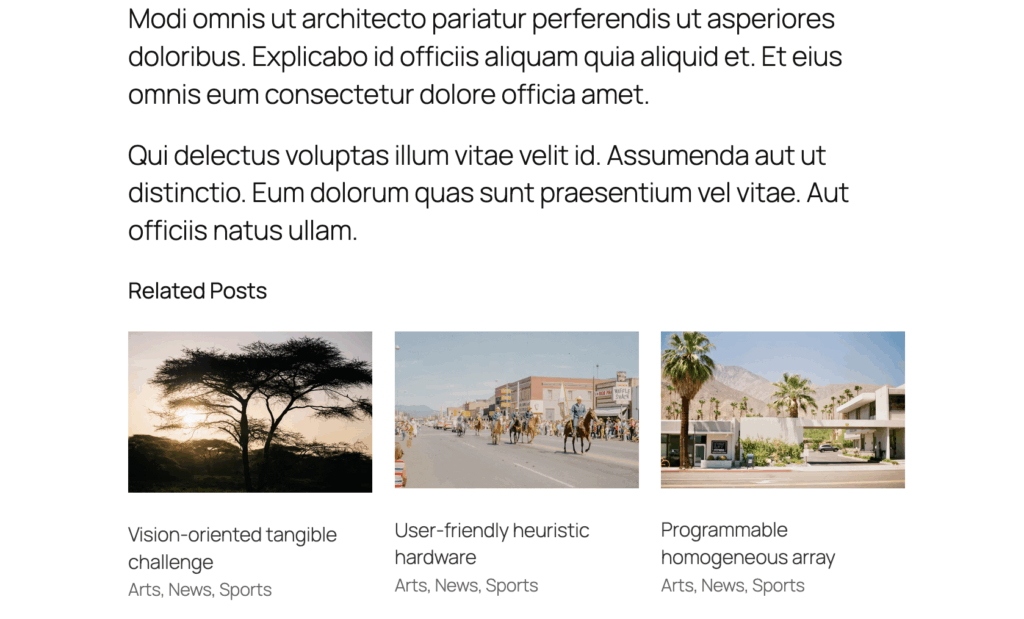 Example of Related Posts