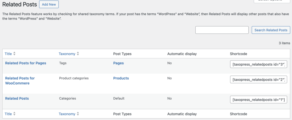 Edit or Add New Related Terms